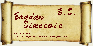 Bogdan Dimčević vizit kartica